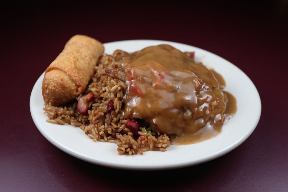 2. egg roll, egg foo yong, pork fried rice